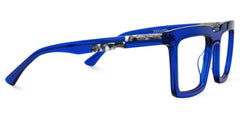 Leblanc Rectangle Blue acetate Glasses