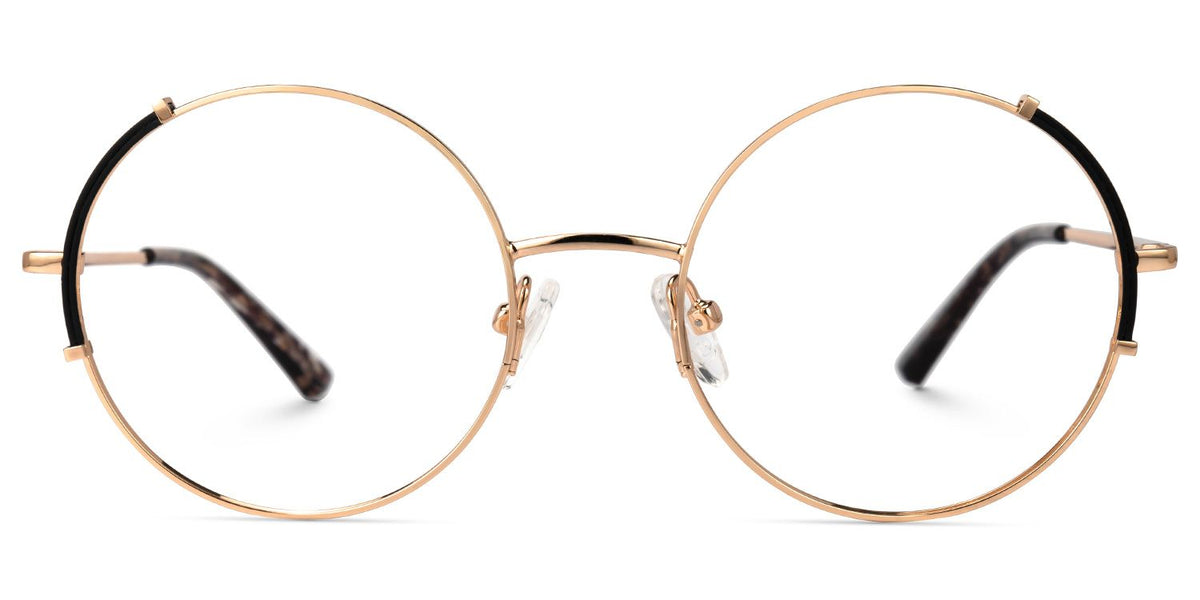 Rindy Round Black metal Glasses