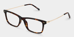 Eleanor Rectangle Brown acetate Glasses