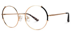 Rindy Round Black metal Glasses
