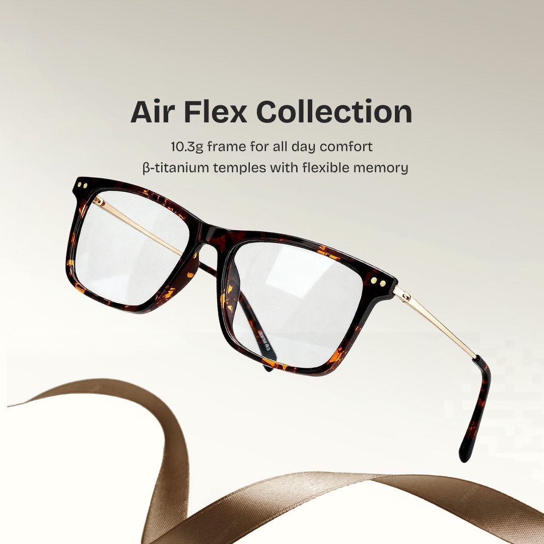 Eleanor Rectangle Brown acetate Glasses