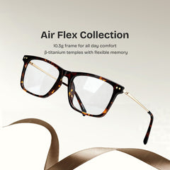 Eleanor Rectangle Brown acetate Glasses