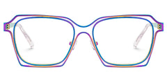 Foday Geometric Iridescent metal Glasses