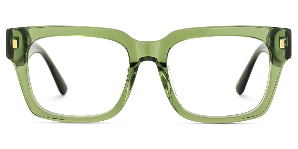 Fulford Rectangle Green acetate Glasses