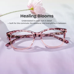 Sawyer Rectangle Pink acetate Glasses