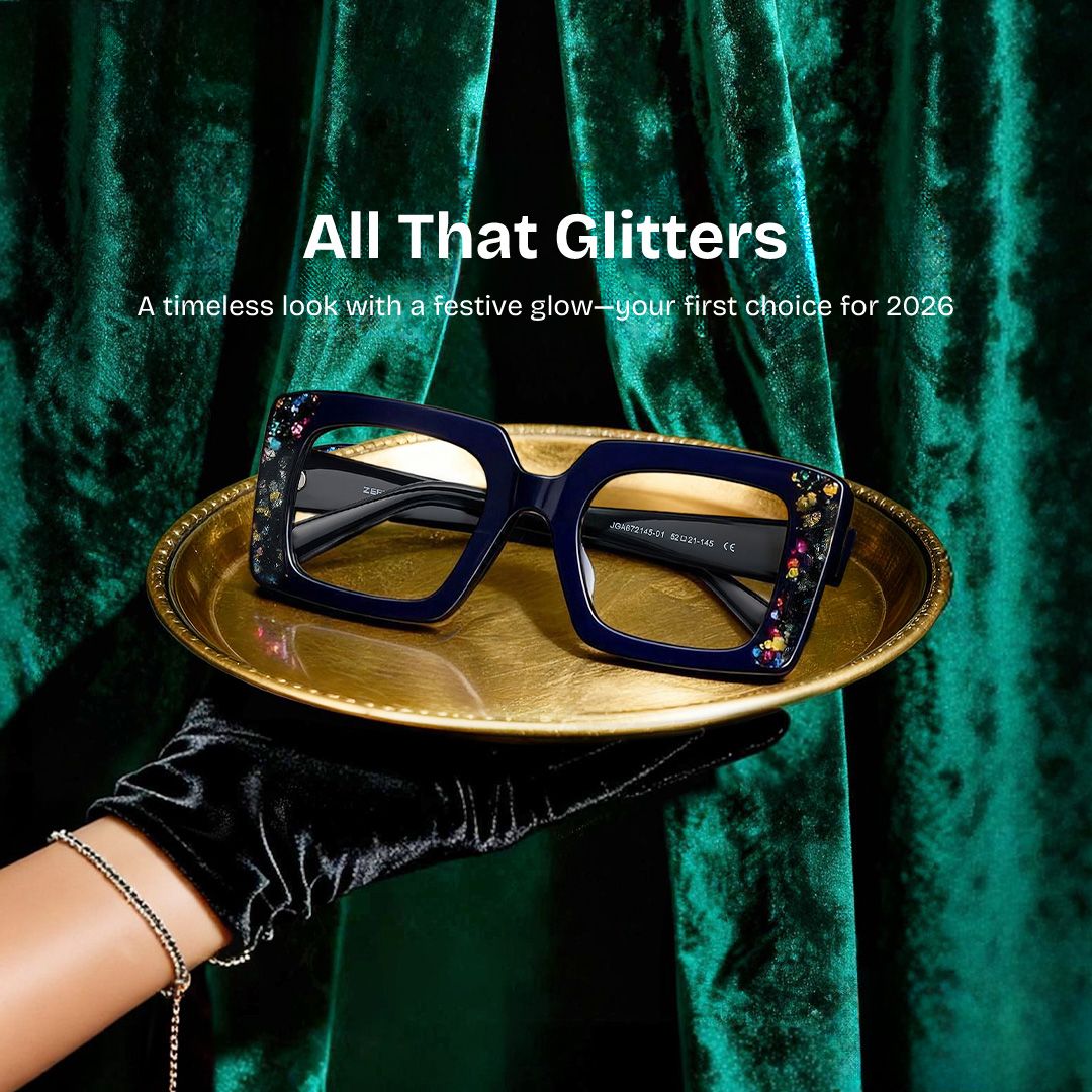 Sable Square Black acetate Glasses