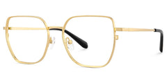 Fife Geometric Gold metal Glasses