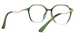 Lekesha Geometric Green mixed Glasses