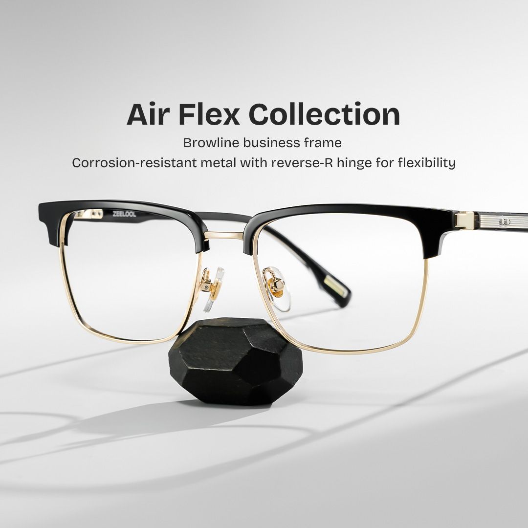 Audrey Browline Black mixed Glasses