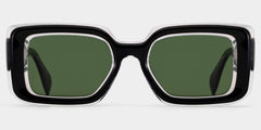 Eira Rectangle Black Acetate Glasses