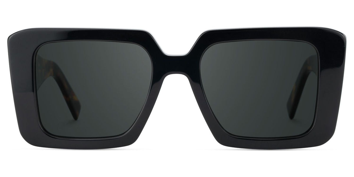 Reeve Rectangle Black acetate Glasses