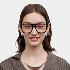 Athena Aviator Black acetate Glasses