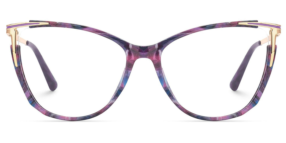 Yomary Cat eye Purple-Tortoise mixed Glasses