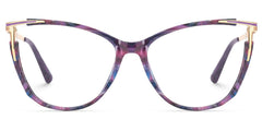 Yomary Cat eye Purple-Tortoise mixed Glasses
