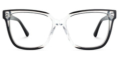 Benguie Square Black Clear acetate Glasses
