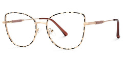 Seisay Cat eye Black-Gold metal Glasses