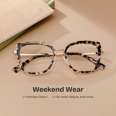 Leila Butterfly Tortoise mixed Glasses