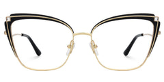 Mariely Cat eye Black metal Glasses