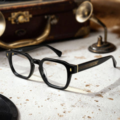 Hope Round Black acetate Glasses