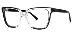 Benguie Square Black Clear acetate Glasses