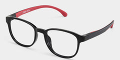Dale ( Age 8-12  ) Square Black Red TR90 Glasses