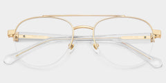 Emily Aviator Light Gold metal Glasses