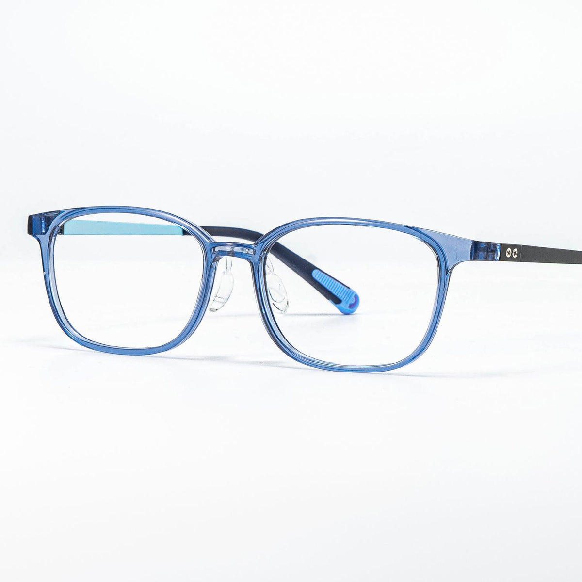 Lane ( Age 13-19 ) Rectangle Blue Clear TR90 Glasses