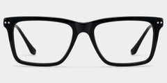 Harper Rectangle Black acetate Glasses