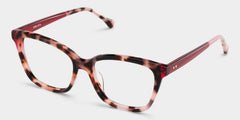 Lena Square Pink Tortoise acetate Glasses