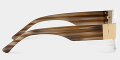 Havana Geometric White Brown TR90 Glasses