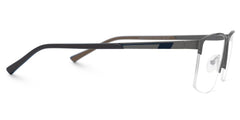 Graniela Rectangle Gray Metal Glasses