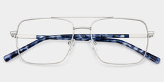 Iris Aviator Silver metal Glasses