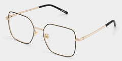 Abigail Square Black metal Glasses