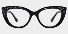 Elora Cat eye Black acetate Glasses