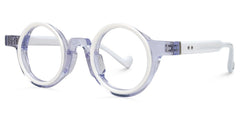 Glanton Round White acetate Glasses