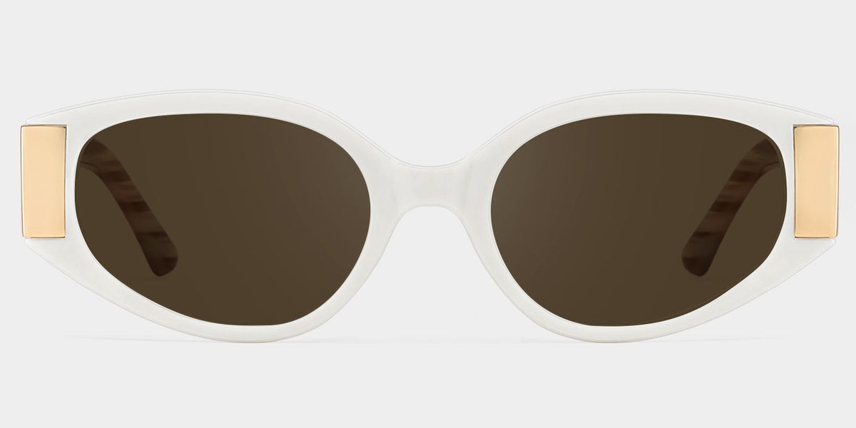 Havana Geometric White Brown TR90 Glasses
