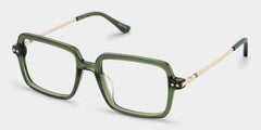 Asher Rectangle Green mixed Glasses
