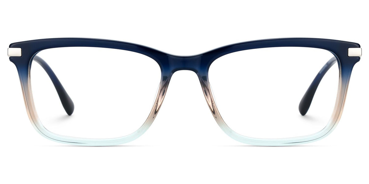 Zane Rectangle Blue mixed Glasses