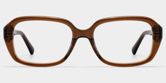 Rowan Rectangle Brown acetate Glasses