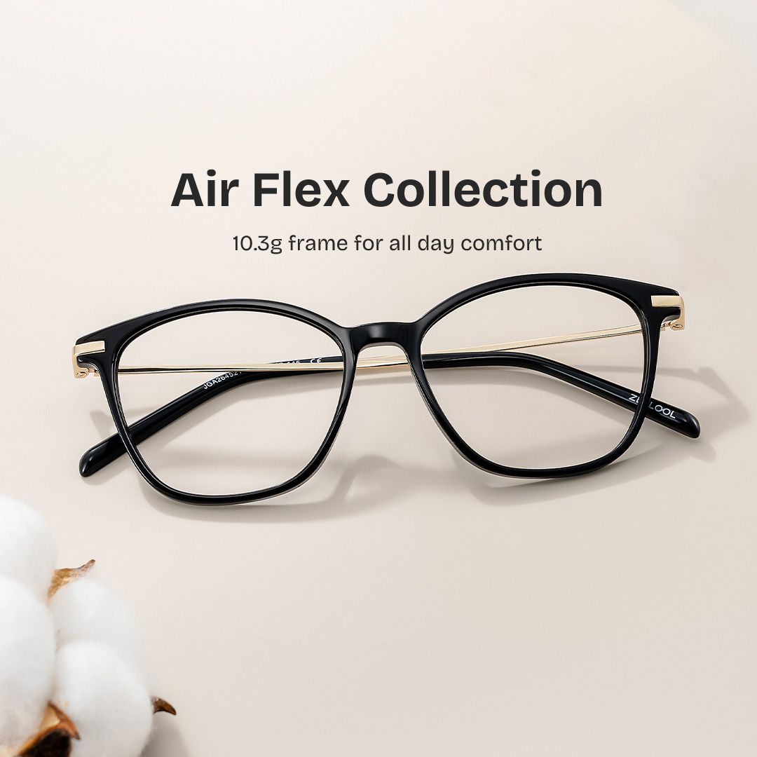 Jessica Cat eye Black mixed Glasses