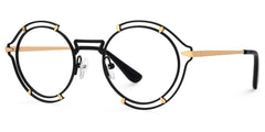 Frazer Round Black metal Glasses