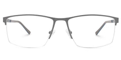 Graniela Rectangle Gray Metal Glasses