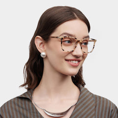 Zoe Square Tortoise acetate Glasses