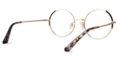 Rindy Round Black metal Glasses