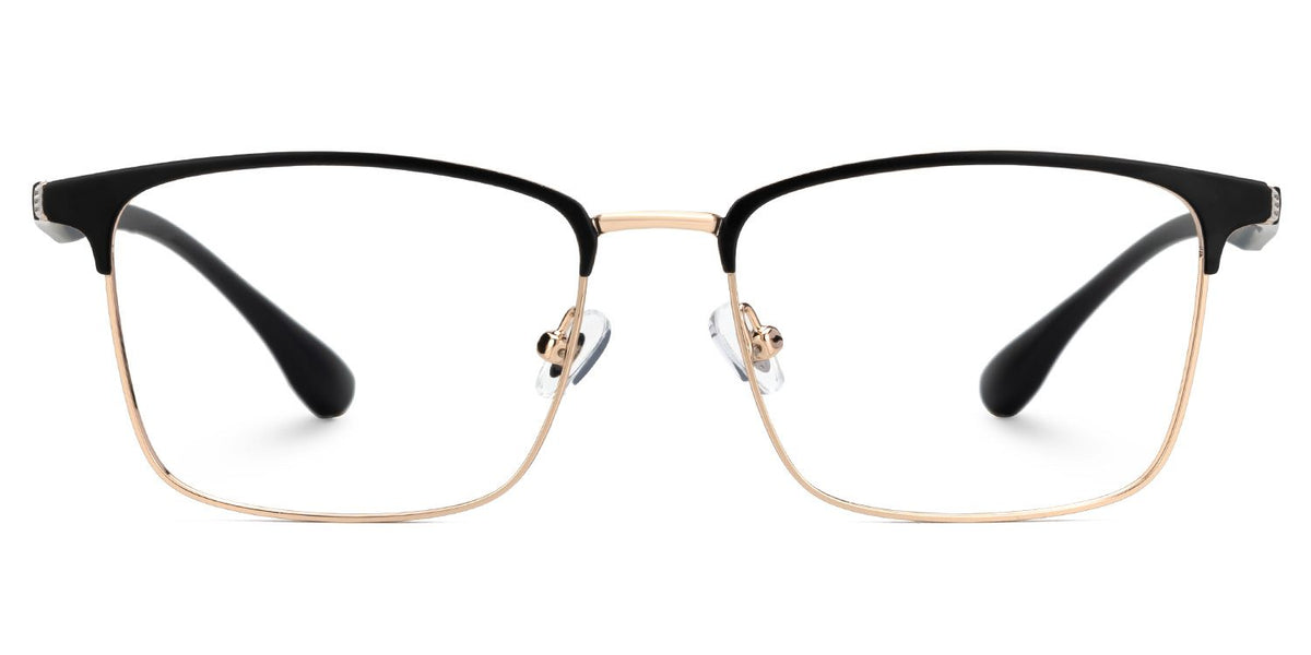 Eaddy Rectangle Gold metal Glasses