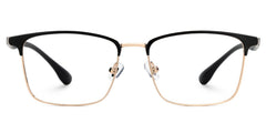 Eaddy Rectangle Gold metal Glasses