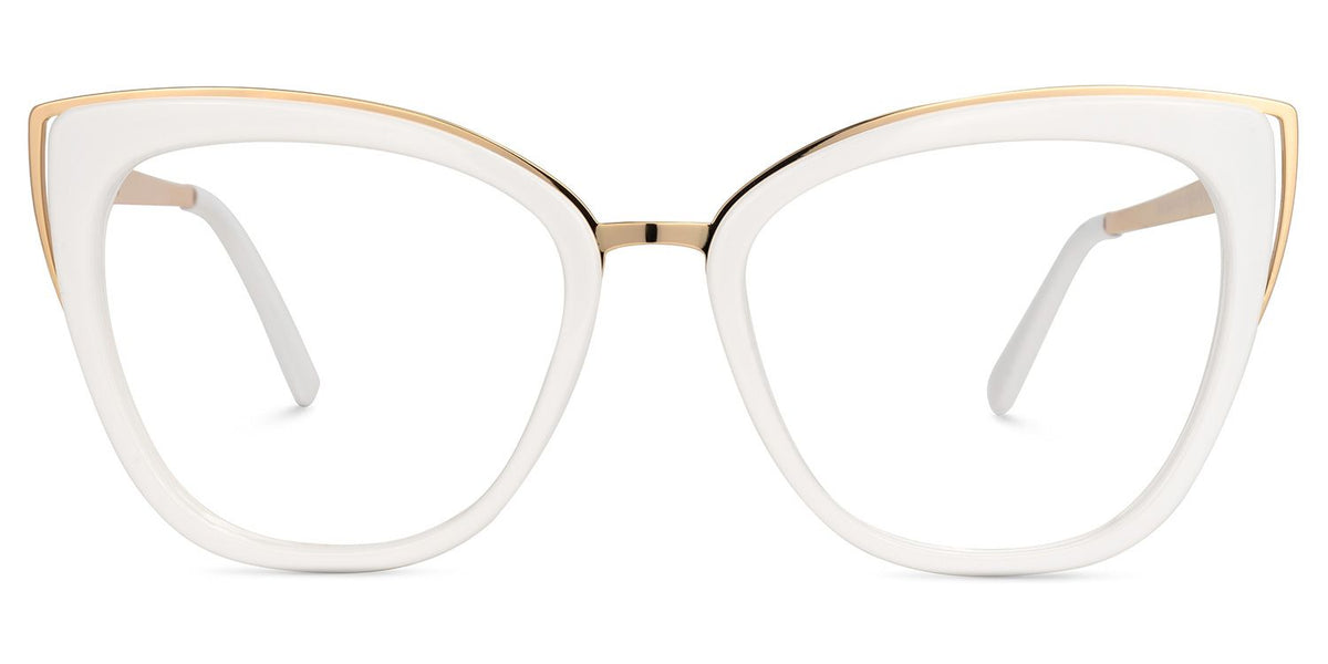 Ruiz Cat eye White mixed Glasses