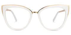 Ruiz Cat eye White mixed Glasses