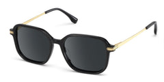 Jetson Rectangle Black acetate Glasses