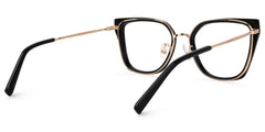 Martine Square Black TR90 Glasses